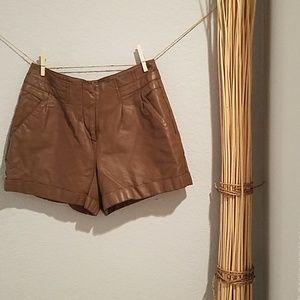 Lauren Conrad Shorts Leather Brown